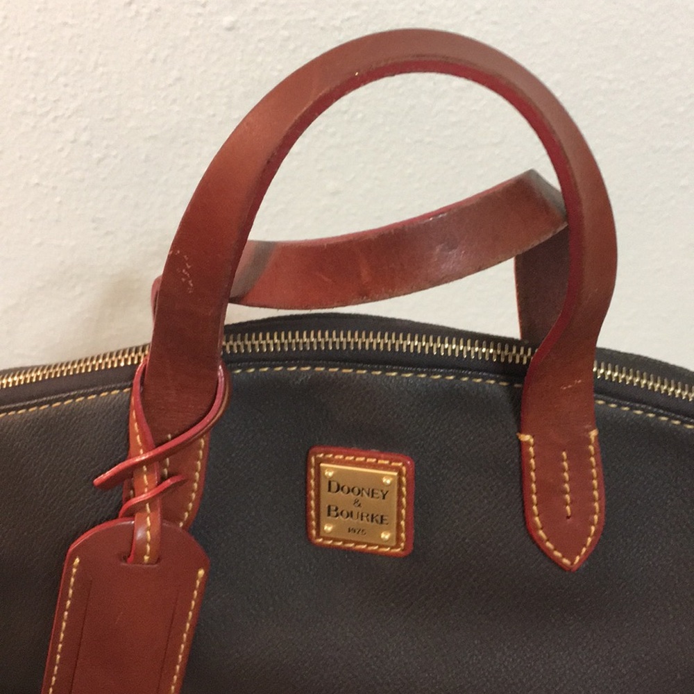 Dooney and Bourke brown leather satchel - Picture 4 of 14